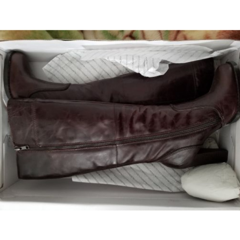 Aldo mahogany leather boots. Never worn.